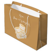 Babysocken - Sonnenblume Große Geschenktüte (Rückseite Schrägansicht)