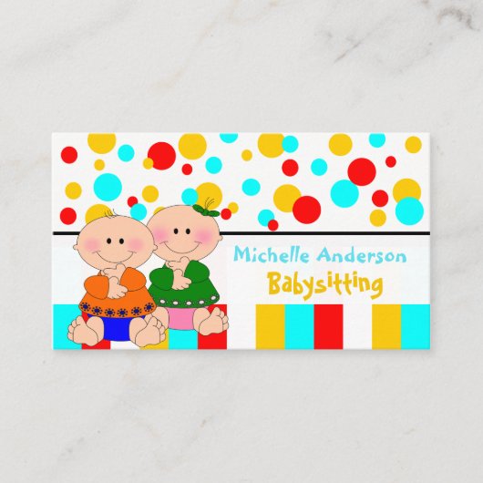 Babysorgfalt u. -geschäft visitenkarte (Vorderseite)