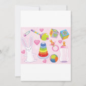 Babyspielzeug und Kinderzimmer Einladung (Vorderseite)