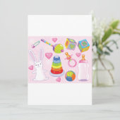 Babyspielzeug und Kinderzimmer Einladung (Stehend Vorderseite)