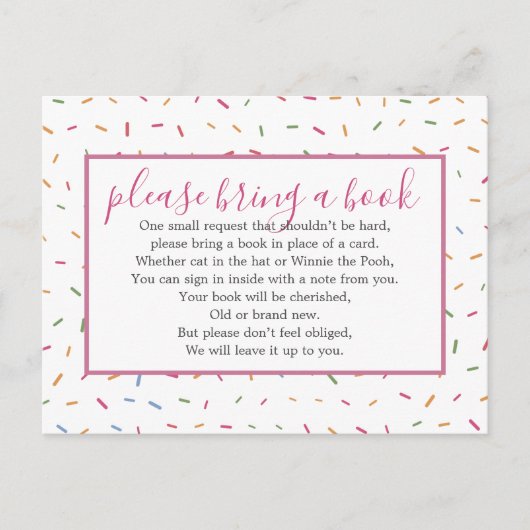 Babysprinkle Babydusche Buchungsanfrage Einladungspostkarte (Vorderseite)