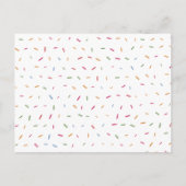 Babysprinkle Babydusche Buchungsanfrage Einladungspostkarte (Rückseite)