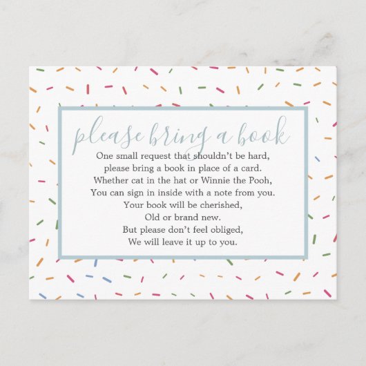 Babysprinkle Babydusche Buchungsanfrage Einladungspostkarte (Vorderseite)