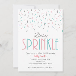 Babysprinkle, Babydusche, Zwillinge, geschlechtsne Einladung