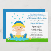 Babysprinkle-Dusche Einladung für Babyboys (Vorne/Hinten)