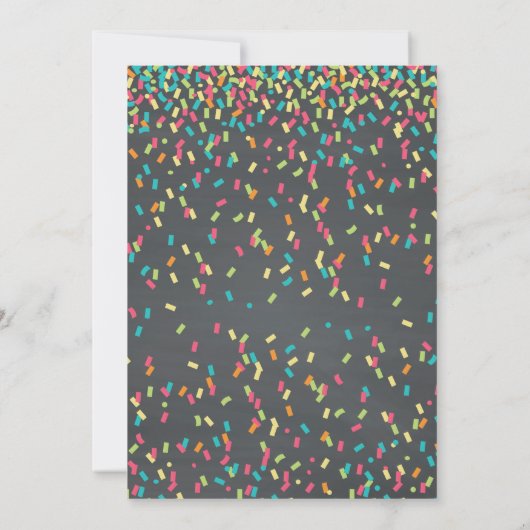 Babysprinkle-Dusche Einladung Mehrfarben (Rückseite)