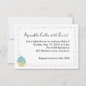 Babysprinkle-Dusche Einladung mit Blauem Kuchen (Vorderseite)