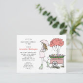 Babysprinkle-Dusche für Wasserfarben - Einladung p (Stehend Vorderseite)