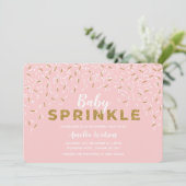 Babysprinkle Pink Babydusche Einladung (Stehend Vorderseite)