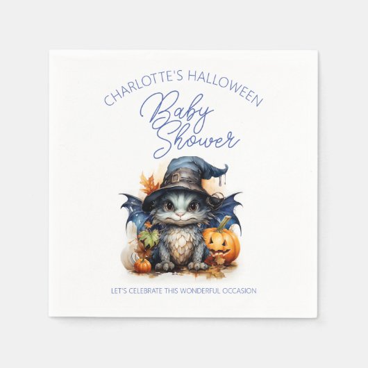 Babyspülung Watercolor Halloween Kinderdusche Serviette (Vorderseite)