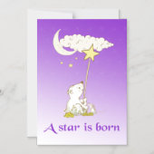 Babystar ist geboren! magneteinladung (Vorderseite)