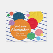 Babystats farbenfrohe geometrische Formen Fleecedecke (Vorderseite (Horizontal))