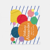 Babystats farbenfrohe geometrische Formen Fleecedecke (Vorderseite)