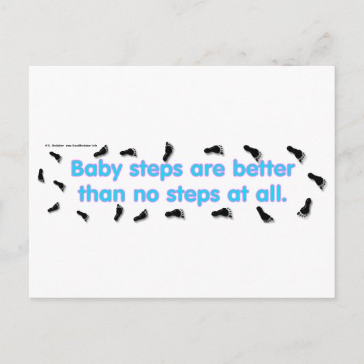 BabySteps Postkarte (Vorderseite)