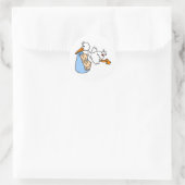 BABYSTORKTWINS RUNDER AUFKLEBER (Tasche)