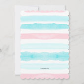 Babystreifen Dusche Einladung (Rückseite)