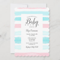 Babystreifen Dusche Einladung