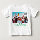 Babytee. Frohe Weihnachten. Baby T-shirt (Vorderseite)