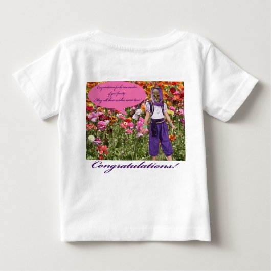 Babytee. Herzlichen Glückwunsch! Baby T-shirt (Rückseite)