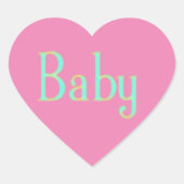 Babytext-Herz-Shaped Heart-Aufkleber Herz-Aufkleber (Vorderseite)