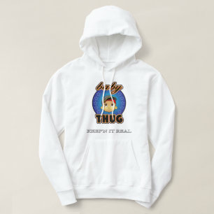 babyTHUG Baby-Gesichts-WeißHoodie Hoodie