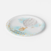 Babytiere Heißluftballon Babydusche 7" Platten Pappteller (Schrägansicht)