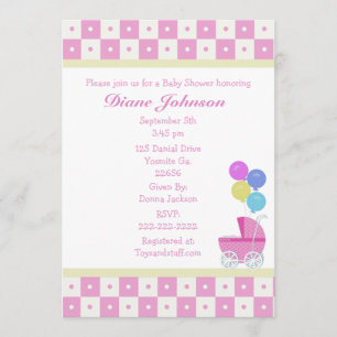 Babytragen: Einladungen für Babydusche