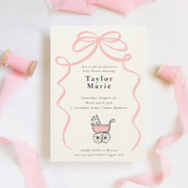 Babytragen | Girl Baby Shower Einladung