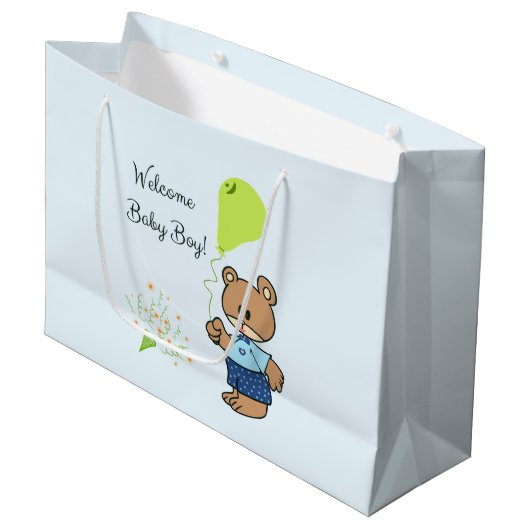Babytragen Große Geschenktüte (Vorderseite Schrägansicht)