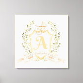 Babytragen Monogramm A Stretched Canvas Print Leinwanddruck (Vorderseite)