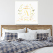Babytragen Monogramm A Stretched Canvas Print Leinwanddruck (Insitu (Schlafzimmer))