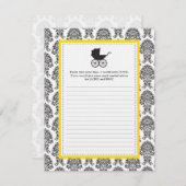 Babyträgt Babyduschenhilfe-Karte Hinweiskarte (Vorne/Hinten)