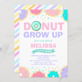 Babytramchen Sprinkles Geburtstag Donut wachsen Pa Einladung