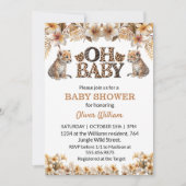 Babytropendusche aus Leopard-Blume Einladung (Vorderseite)