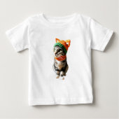 Babytuch, T - Shirt mit Katzenaufdruck (Vorderseite)