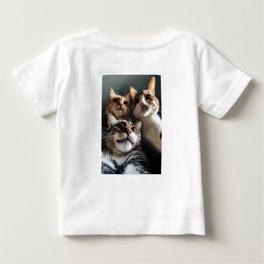 Babytuch, T - Shirt mit Katzenaufdruck (Rückseite)