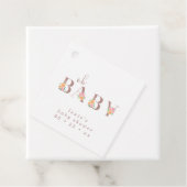 Babytyp und Rose Babydusche-Liebesmarken Geschenkanhänger (Beispiel)