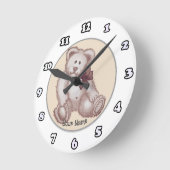 Babyuhr Teddy Bear Runde Wanduhr (Winkel)