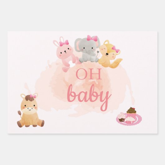 Babyverpackungspapier Geschenkpapier Set (Vorderseite 3)