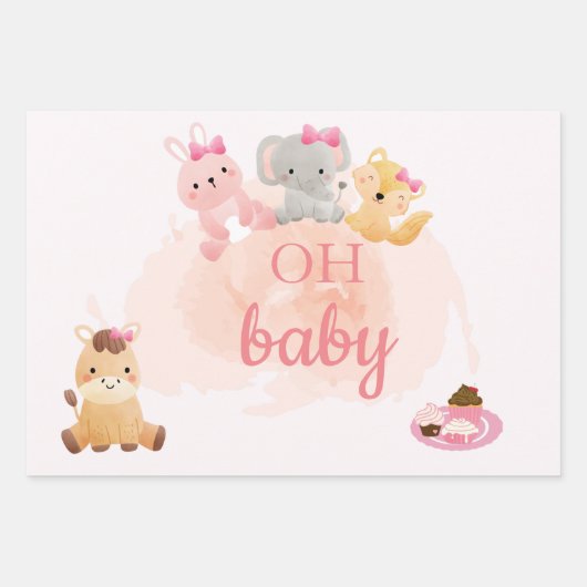 Babyverpackungspapier Geschenkpapier Set (Vorderseite 2)