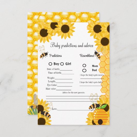 Babyvoraussage für Hummerbaby Baby Shower Game Car Einladung (Vorne/Hinten)