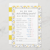 Babyvoraussagenkarte Baby Dusche Spiel Mutter zu s Einladung (Vorne/Hinten)