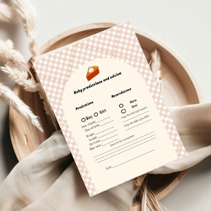 Babyvorhersage für Erntedank Kinderspielkarte Hinweiskarte