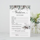 Babyvorhersage - Karte Winterbabydusche (Stehend Vorderseite)