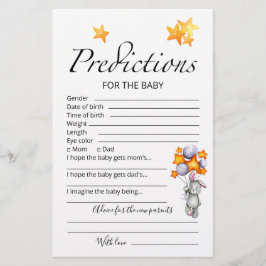 Babyvorhersage Ratenkarte Bunny Baby Dusche