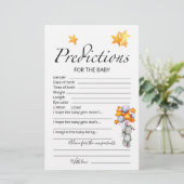 Babyvorhersage Ratenkarte Bunny Baby Dusche (Stehend Vorderseite)