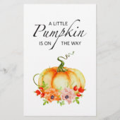 Babyvorhersage Ratschläge Karte Kürbisbrause Baby  (Rückseite)