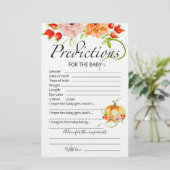 Babyvorhersage Ratschläge Karte Kürbisbrause Baby  (Stehend Vorderseite)