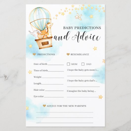 Babyvorhersagen und Ratschläge Kinderspielzeug (Vorderseite)