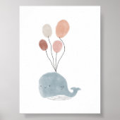 Babywal in Boho-Farbe mit Balloonplakat Poster (Vorne)
